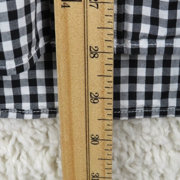 Nick Graham* Men's Long Sleeve‎ Button Down Curved Hem Checkered Shirt~ Medium - Picture 9 of 12